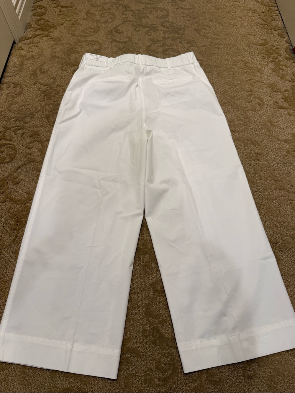 Chico's White Wide-Leg Chino Pants